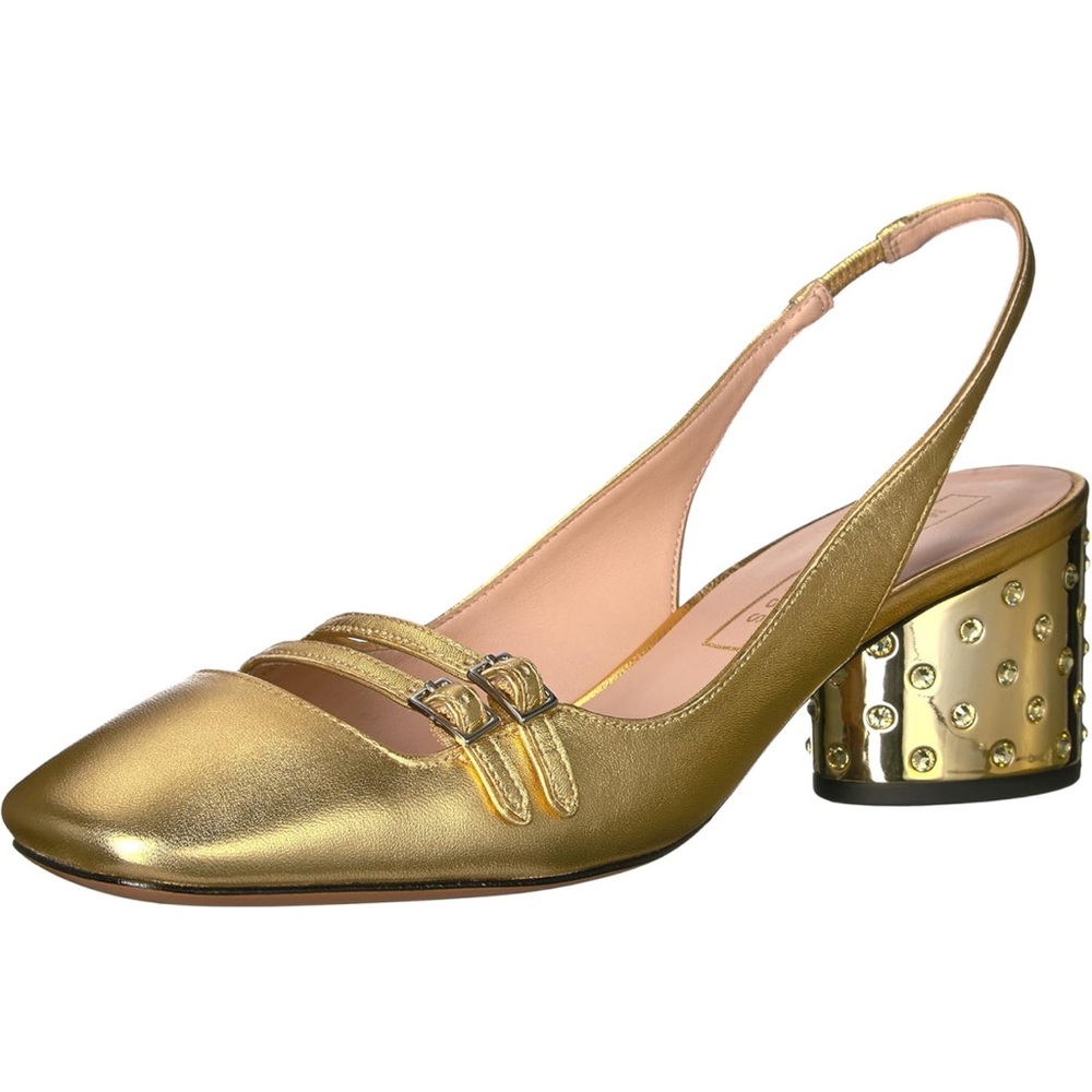Marc Jacobs Metallic Gold Slingback Heels